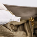 PRADA Tote Bag Leather 2way Gray Gold Auth 208003V-12