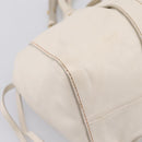 Miu Miu Hand Bag Vitellolux 2way White Gold Auth 208004M-13