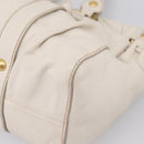 Miu Miu Hand Bag Vitellolux 2way White Gold Auth 208004M-14