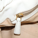 Miu Miu Hand Bag Vitellolux 2way White Gold Auth 208004M-21