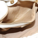Miu Miu Hand Bag Vitellolux 2way White Gold Auth 208004M-24