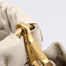 Miu Miu Hand Bag Vitellolux 2way White Gold Auth 208004M-24