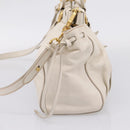 Miu Miu Hand Bag Vitellolux 2way White Gold Auth 208004M-5