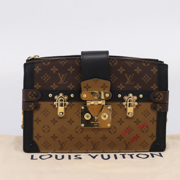 LOUIS VUITTON Monogram Reverse Trunk Clutch Bag M43596 LV Auth 208005SAM