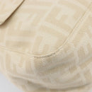 FENDI Zucca Canvas Mamma Baguette Shoulder Bag Ivory Silver Auth 208008V-11