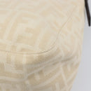 FENDI Zucca Canvas Mamma Baguette Shoulder Bag Ivory Silver Auth 208008V-12