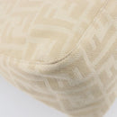 FENDI Zucca Canvas Mamma Baguette Shoulder Bag Ivory Silver Auth 208008V-13