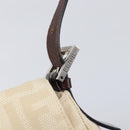FENDI Zucca Canvas Mamma Baguette Shoulder Bag Ivory Silver Auth 208008V-14