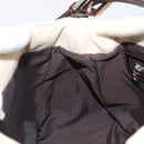 FENDI Zucca Canvas Mamma Baguette Shoulder Bag Ivory Silver Auth 208008V-21