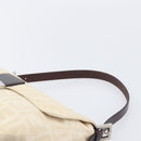 FENDI Zucca Canvas Mamma Baguette Shoulder Bag Ivory Silver Auth 208008V-8