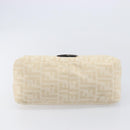 FENDI Zucca Canvas Mamma Baguette Shoulder Bag Ivory Silver Auth 208008V-9