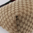 GUCCI GG Canvas Web Sherry Line Tote Bag Beige 155524 Auth 208012-13