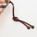 BURBERRY Nova Check Shoulder Bag Canvas Orange Gold Auth 208013V-9