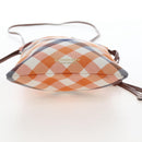 BURBERRY Nova Check Shoulder Bag Canvas Orange Gold Auth 208013V-12