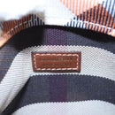 BURBERRY Nova Check Shoulder Bag Canvas Orange Gold Auth 208013V-18