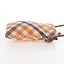 BURBERRY Nova Check Shoulder Bag Canvas Orange Gold Auth 208013V-5