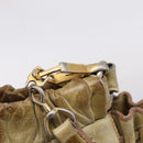 Miu Miu Hand Bag Vitellolux 2way Beige Gold Auth 208018A-19