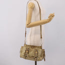 Miu Miu Hand Bag Vitellolux 2way Beige Gold Auth 208018A-27