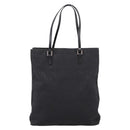 FENDI Zucchino Canvas Tote Bag Black Silver Auth 208019V-2