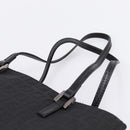 FENDI Zucchino Canvas Tote Bag Black Silver Auth 208019V-8