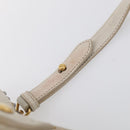 Miu Miu Hand Bag Leather 2way Ivory Gold Auth 208020A-11