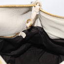 Miu Miu Hand Bag Leather 2way Ivory Gold Auth 208020A-23