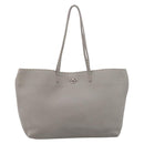 FENDI Celeria Carla Tote Bag Leather Gray Silver Auth 208022V-13