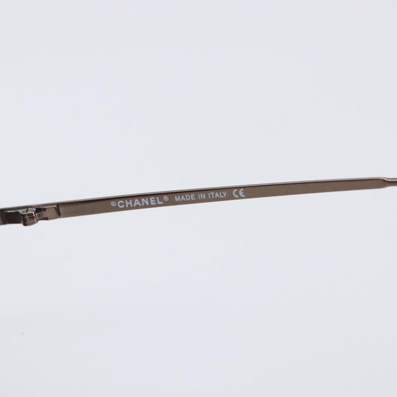 CHANEL COCO Mark Sunglasses metal Brown CC Auth 208027M
