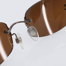 CHANEL COCO Mark Sunglasses metal Brown CC Auth 208027M-12