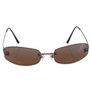 CHANEL COCO Mark Sunglasses metal Brown CC Auth 208027M-2
