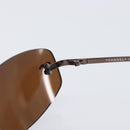 CHANEL COCO Mark Sunglasses metal Brown CC Auth 208027M-9