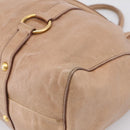 Miu Miu Hand Bag Vitellolux 2way Pink Gold Auth 208029A-16