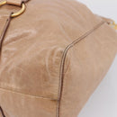 Miu Miu Hand Bag Vitellolux 2way Pink Gold Auth 208029A-18