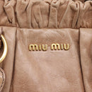Miu Miu Hand Bag Vitellolux 2way Pink Gold Auth 208029A-20