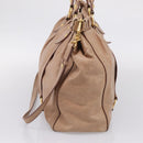 Miu Miu Hand Bag Vitellolux 2way Pink Gold Auth 208029A-4