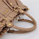 Miu Miu Hand Bag Vitellolux 2way Pink Gold Auth 208029A-7