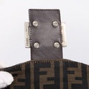 FENDI Zucca Canvas Mamma Baguette Shoulder Bag Brown Black 264260 Auth 208030-16