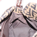 FENDI Zucca Canvas Mamma Baguette Shoulder Bag Brown Black 264260 Auth 208030-19