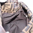 FENDI Zucca Canvas Mamma Baguette Shoulder Bag Brown Black 264260 Auth 208030-20