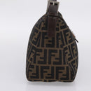 FENDI Zucca Canvas Mamma Baguette Shoulder Bag Brown Black 264260 Auth 208030-4