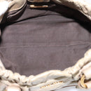 Miu Miu Hand Bag Vitellolux 2way Beige Gold Auth 208033A-20