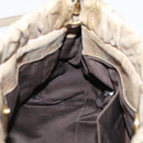Miu Miu Hand Bag Vitellolux 2way Beige Gold Auth 208033A-22