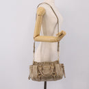 Miu Miu Hand Bag Vitellolux 2way Beige Gold Auth 208033A-25