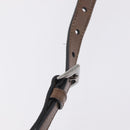 PRADA Hand Bag Leather 2way Brown Silver Auth 208035-14