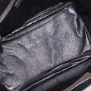 PRADA Hand Bag Leather 2way Brown Silver Auth 208035-22