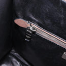PRADA Hand Bag Leather 2way Brown Silver Auth 208035-25
