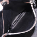 PRADA Hand Bag Leather 2way Brown Silver Auth 208035-26