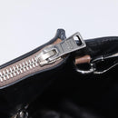 PRADA Hand Bag Leather 2way Brown Silver Auth 208035-27