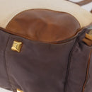 PRADA Tote Bag Canvas Beige Gold Auth 208037-13