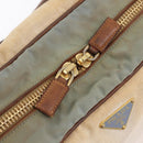 PRADA Tote Bag Canvas Beige Gold Auth 208037-18